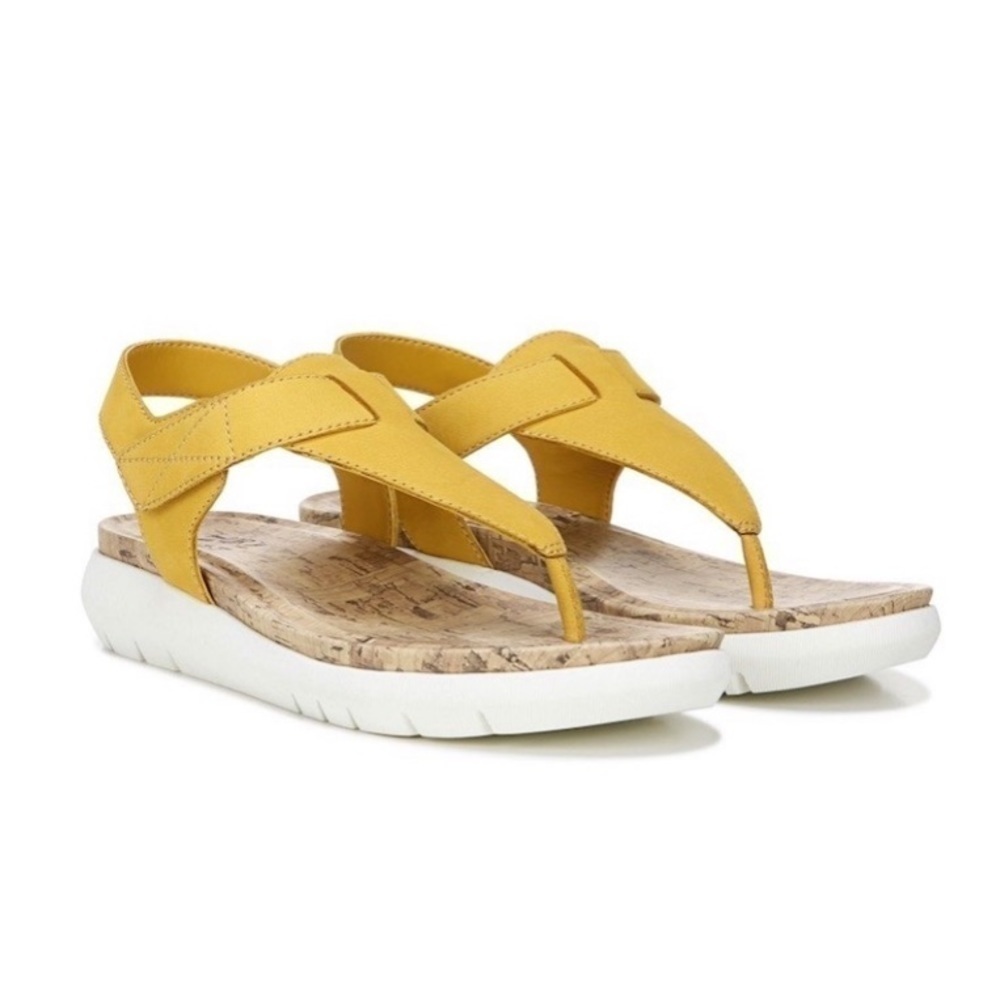 Naturalizer Suede Yellow Premium Lincoln Leather Sandals